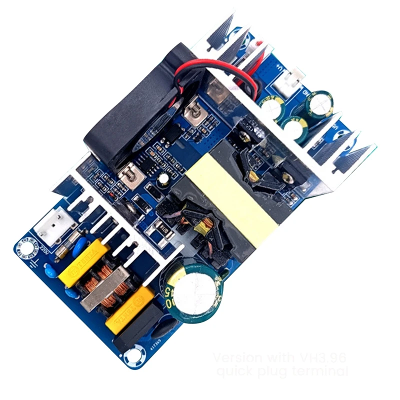 1 Piece Isolation Switch Power Module AC-DC Step-Down Module 8A 220V To 24V Power Board With Fan (VH3.96 Terminal)