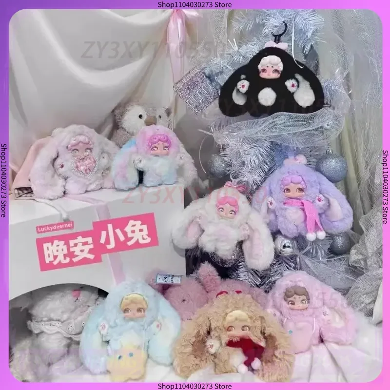 

2025 Hot Selling New Product Authentic Luckydiernai Goodnight Rabbit Blind Box Doll With Flowing Sand Eyes Cute Pendant Gift