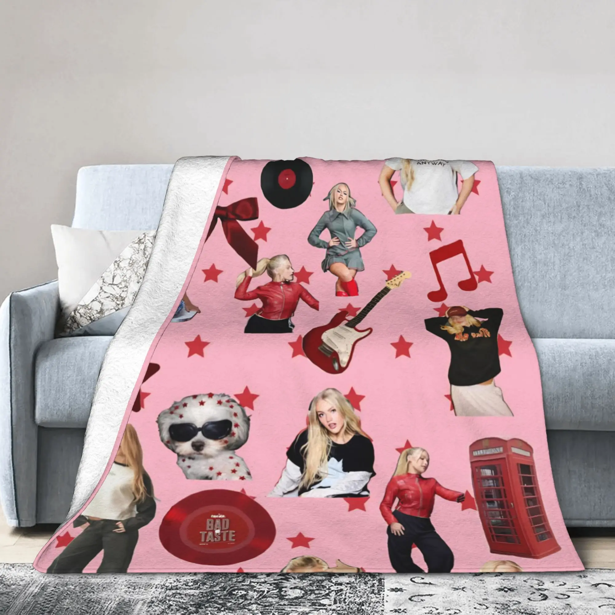 Bad Taste Freyas Singer Skyes  Flannel Blankets  Vintage Throw Blankets for  Sofa Bedding Lounge 200x150cm Bedspread