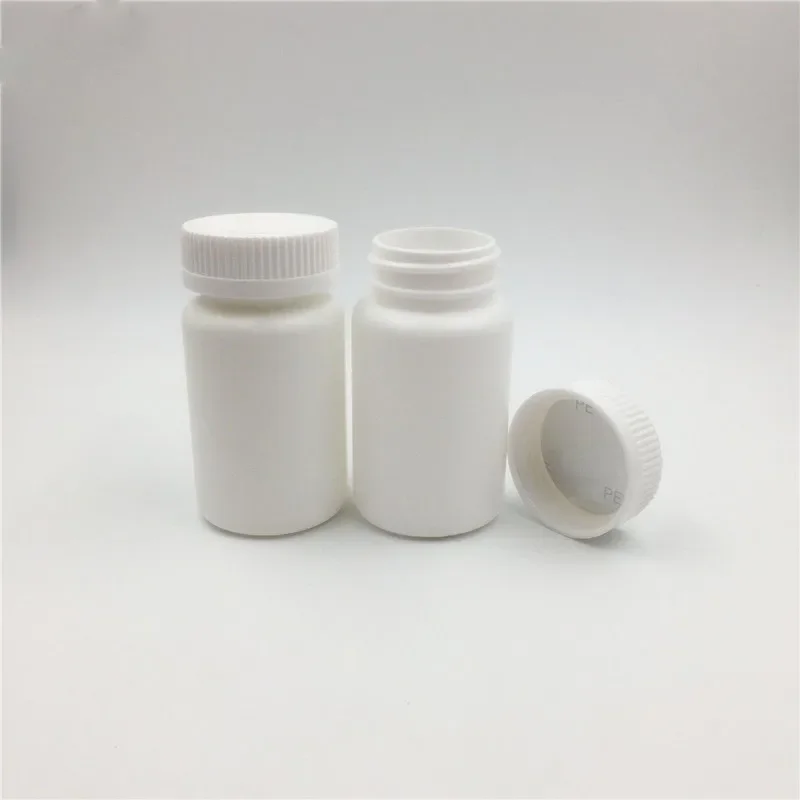 50 قطعة/الحزمة 100 مللي 100cc HDPE حاوية بلاستيكية فارغة لحبوب منع الحمل زجاجة دواء مع غطاء CRC زجاجات إعادة الملء زجاجات ختم فارغة #3