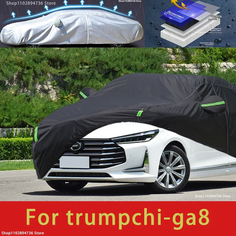 

For Trumpchi GA8 Fit Outdoor Protection Car Covers Snow Cover Sunshade Waterproof Dustproof Exterior black car cover