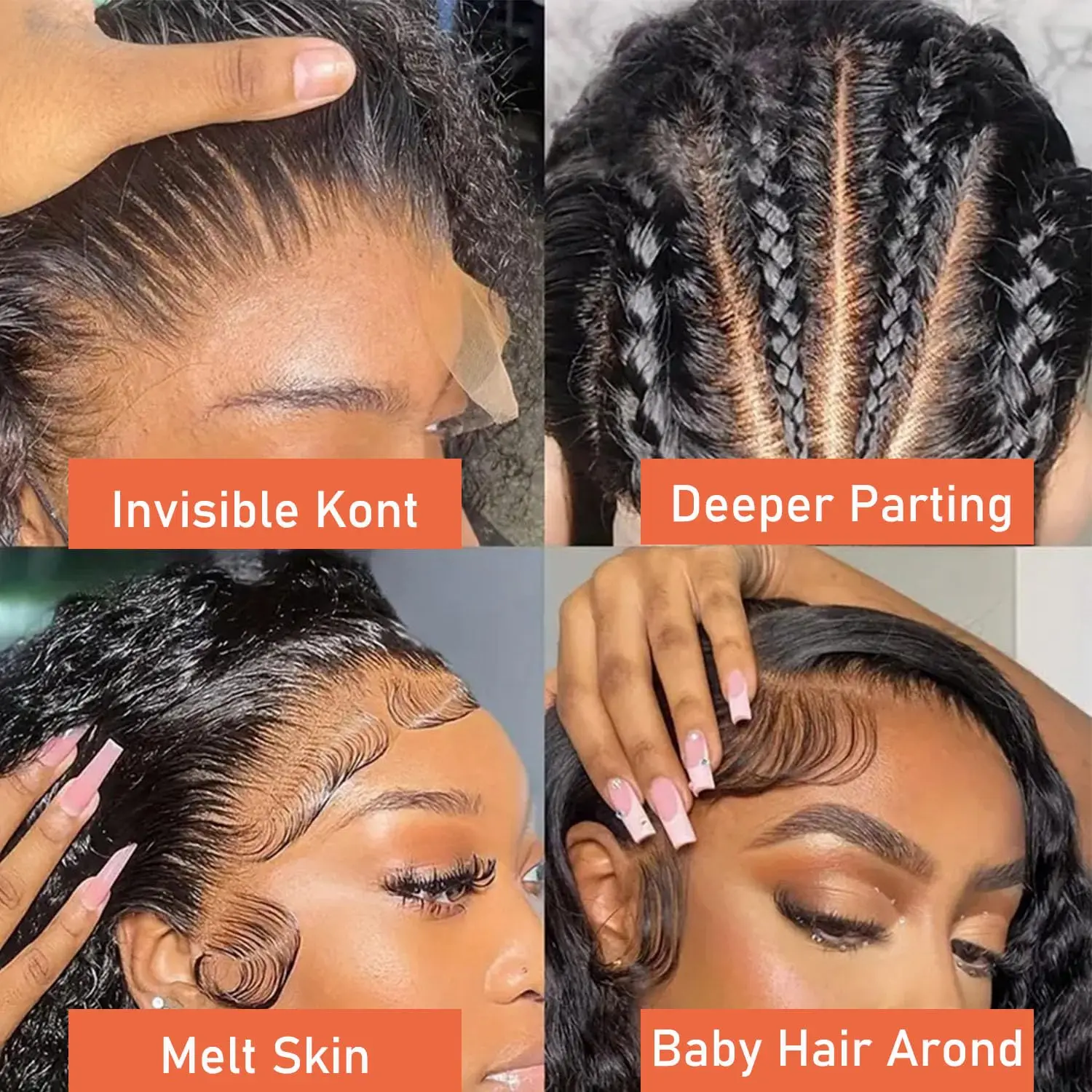 400 Density Water Wave 13x6 HD Transparent Lace Wig Double Drawn Glueless Curly Human Hair Wig Pre Plucked 360 Full Lace Wig