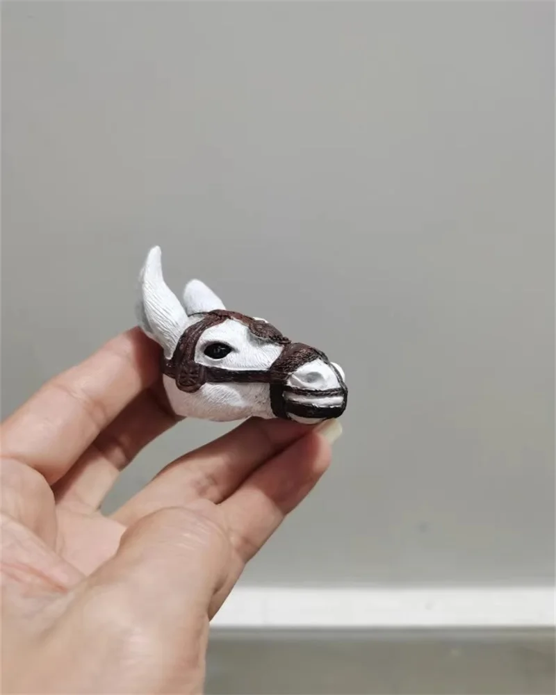 Accesorios de soldado pequeño a escala 1/12, escultura de cabeza de caballo, modelo de juguete apto para cuerpo de figuras de acción de 6 pulgadas, en Stock