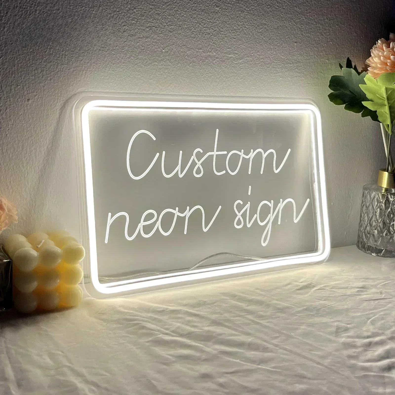 Op maat gesneden letters Neon Sign Wedding Party Gaming Room Wall Decor LED Light Sign Gepersonaliseerde geschenken Ondersteuning aangepaste 12-kleuren