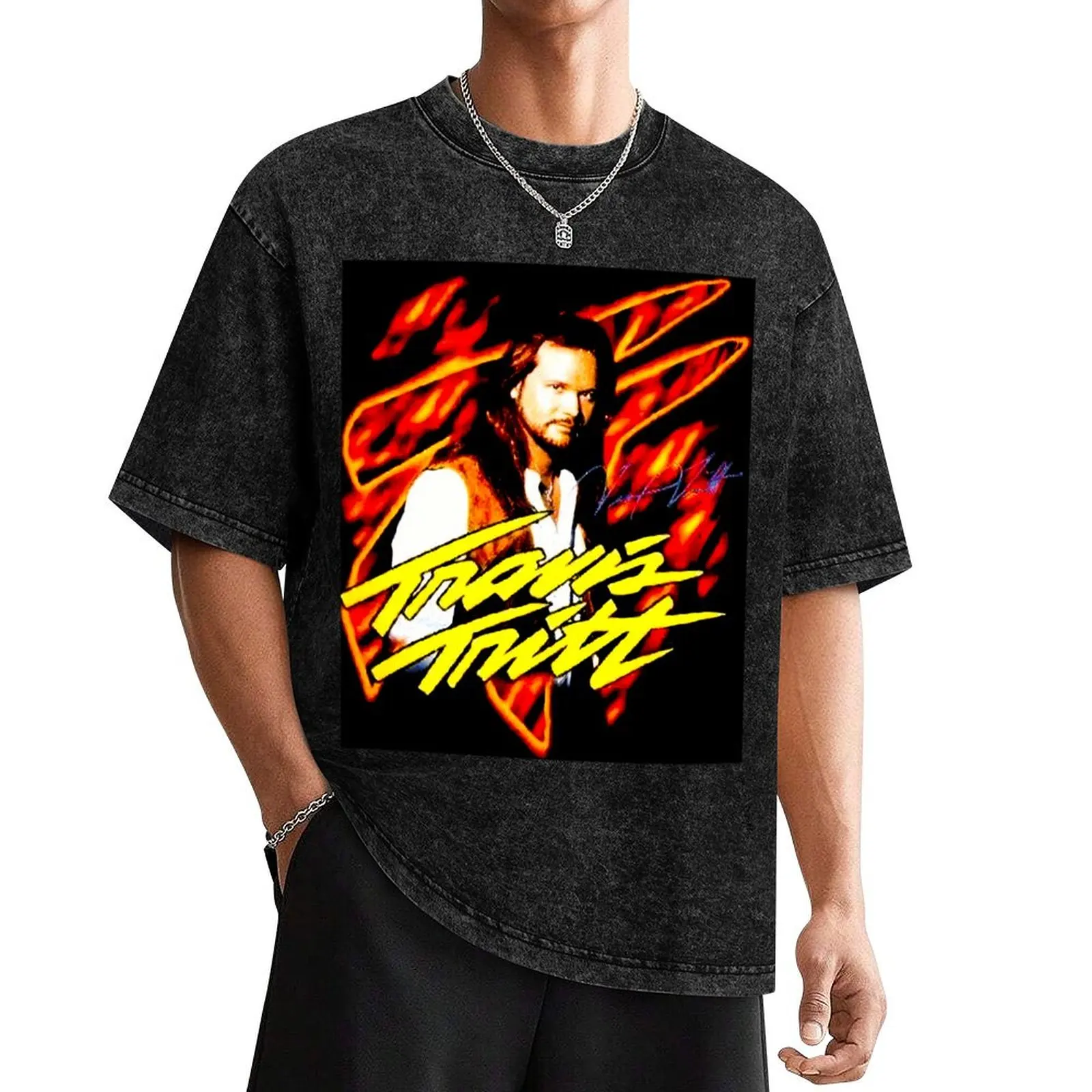 Travis Tritt T-Shirt cotton graphic tees hippie clothes plain fitted t shirts for men