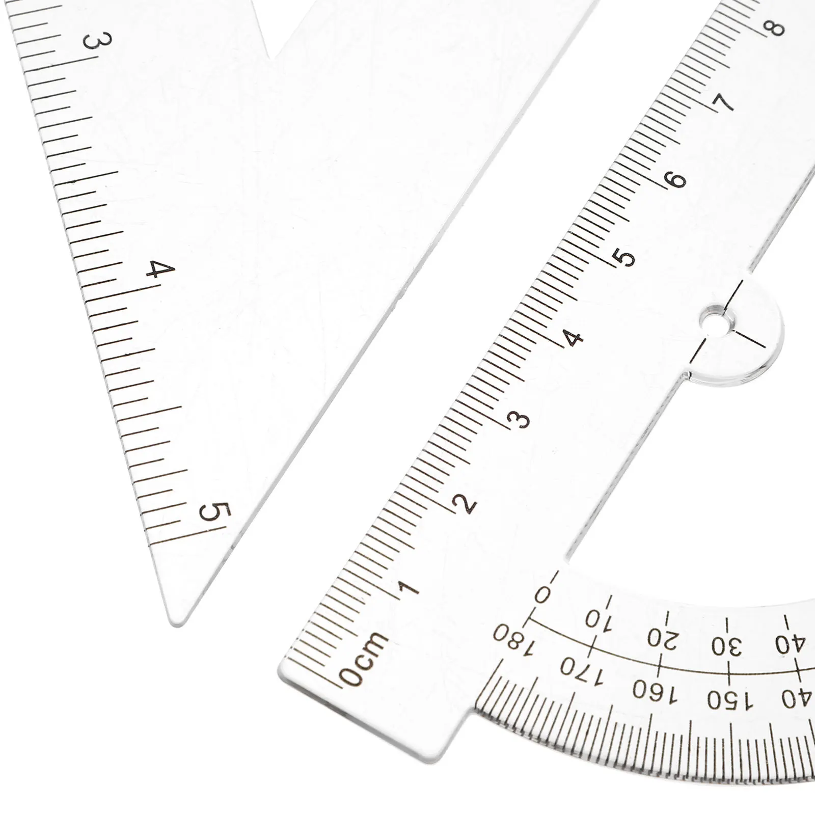 2 Sets Plastic Triangle Ruler Set Compact Measuring Tool For Students Drawing Office Scale Architecture Drafting School Supply