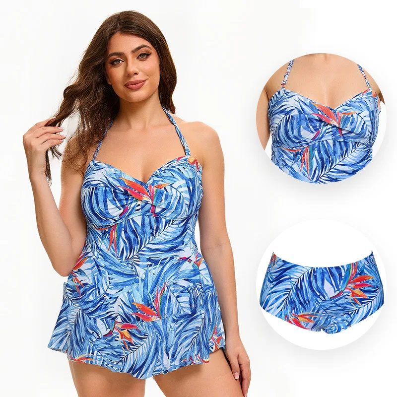 Tankini Plus Size Swimwear 2026 Women Two Piece Swimsuit Print Swimming Suit Woman Swimdress Beachwear Bathing Suit Bikini 5XL