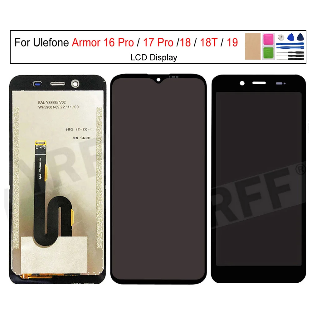 

LCD Display + Touch Screen Digitizer Assembly for Ulefone Power Armor 16 Pro,18,18T, Armor 19,17 Pro ,Screen Replacement