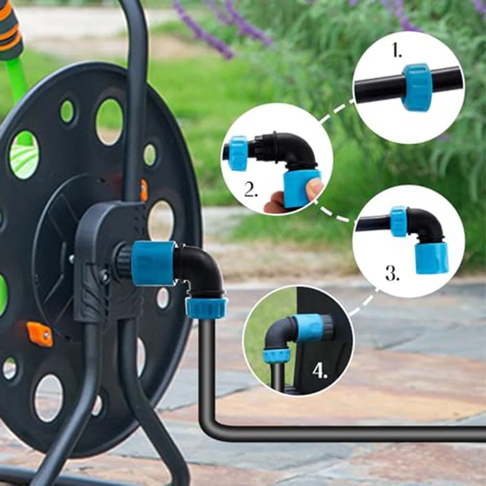 2 Pcs Elbow Quick Connectors For Garden Irrigation & Car Wash 1/2(12.5mm) Hose Elbow Connectors Garden Watering Connectors