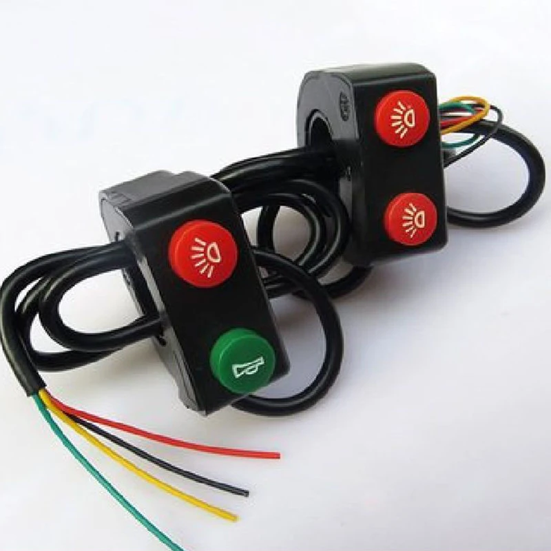 Motorcycle 22mm Handlebar Horn Headlight Combination Switch Button Motor Switches Turn Signal Modification Accessories