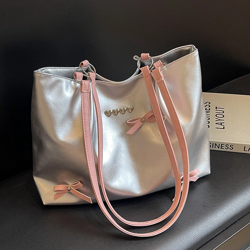 

Сумка большой вместимости, женский бант, новая дорожная сумка в западном стиле, большая сумка для студентов колледжа