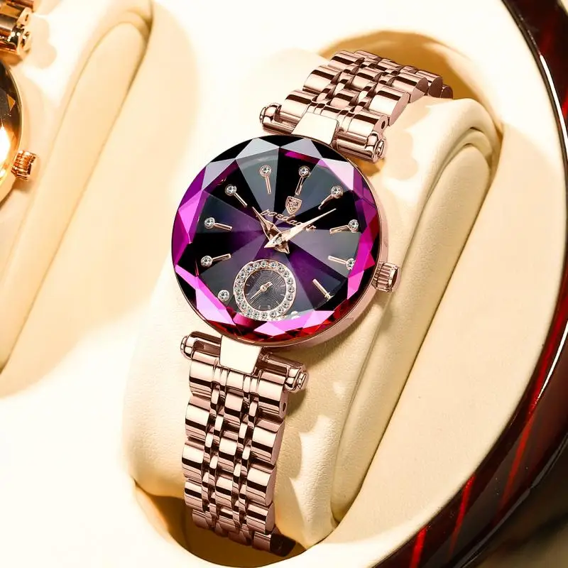 Watch for Women Luxury Jewelry Design Rose Gold Steel Quartz Wristwatches Waterproof Fashion Ladies Watches