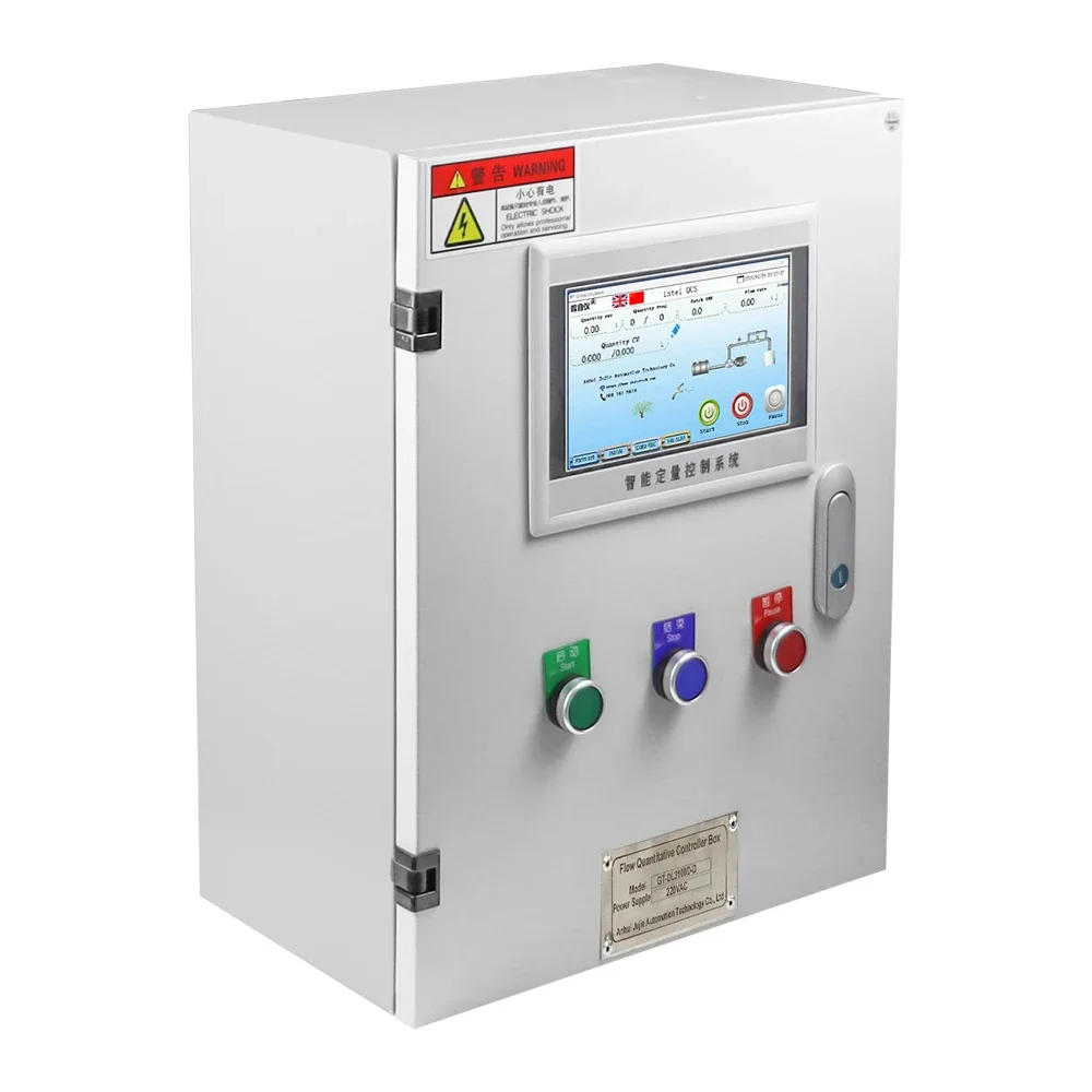 Batch Filling System Liquid Milk Water Flow Quantitative Control Box with Flow Meter Solenoid Valve