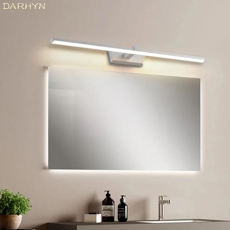 

Mirror Light Led 40/60/80/100cm Wall Light Bathroom White Black Led Flat Panel Light Modern Bathroom Lighting Indoor Wall Lights