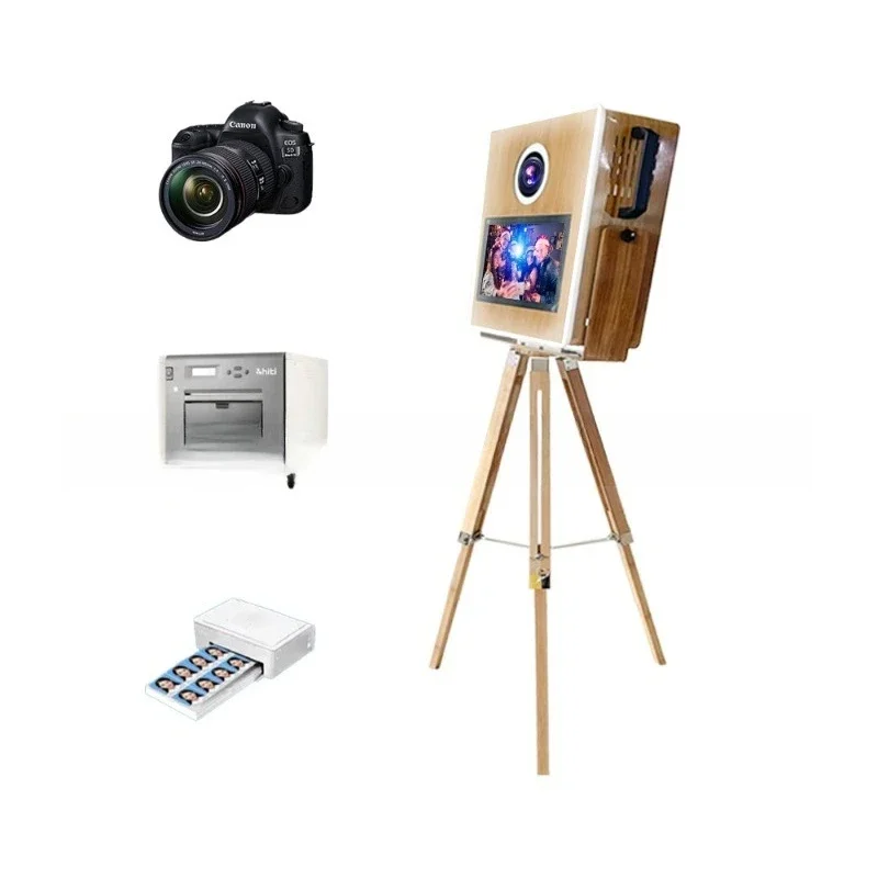 

Imitation wood photo booth