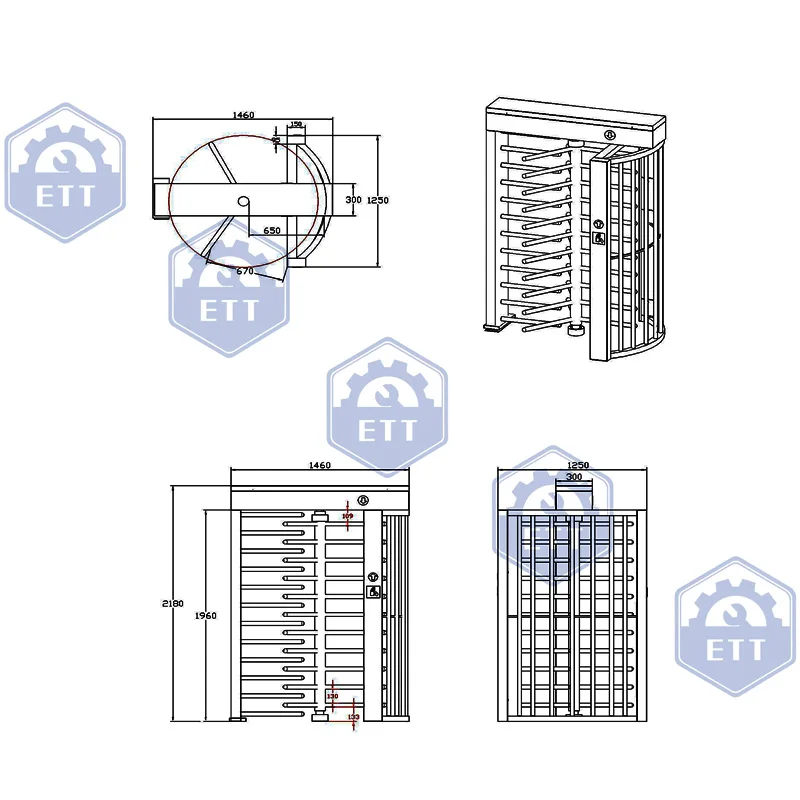 Full Height Turnstile Access Control Tripod Turnstile Barrier Gate for Community Entrance