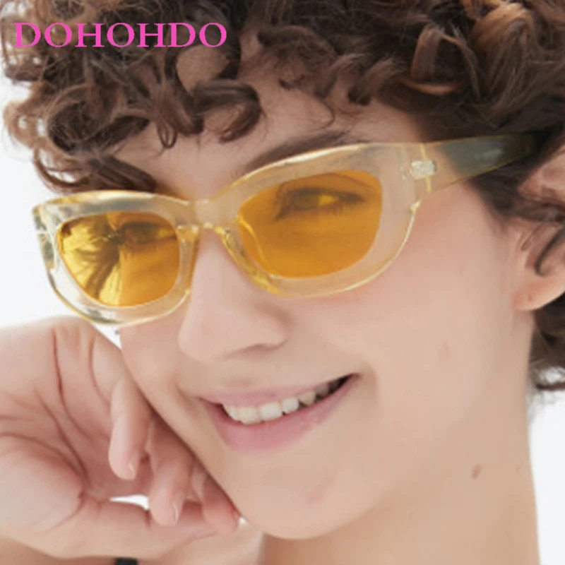 

Fashion Cute Cat Eye Sunglasses Women 2025 Luxury Brand Small Oval Glasses Men Punk Eyewear Trends Outdoor Travel Eyewear UV400