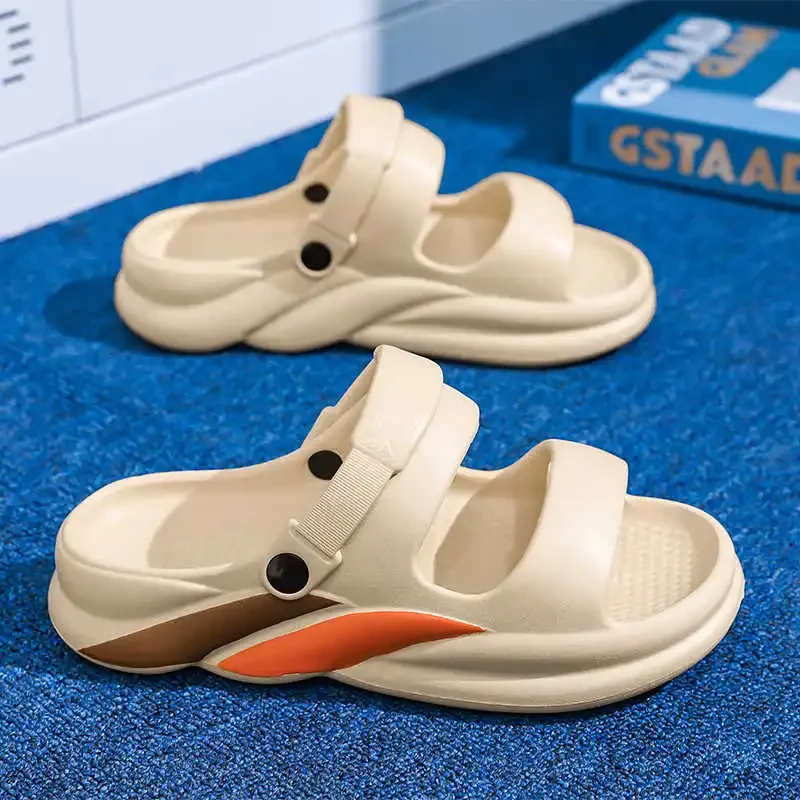 

Дышащие сандалии с открытой спиной, синие кроссовки для мужчин, теннисная обувь, размер 49, мужские тапочки, спортивные роскошные брендовые шлепанцы