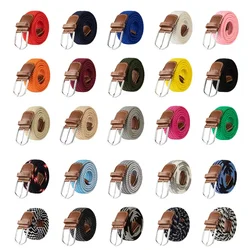 2.5cmx100cm /3.3cmx107cm Unisex Belt Casual Knitted Pin Buckle Men Belt Woven Canvas Elastic Braided Stretch Belts for Women