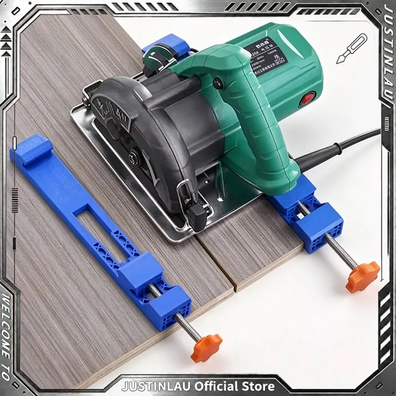 JUSTINLAU 1PC Adjustable Circular Saw Guide Rail Fixture, Milling Base Suitable for 4-inch Dust Cutting Machine DIY Cutting Work