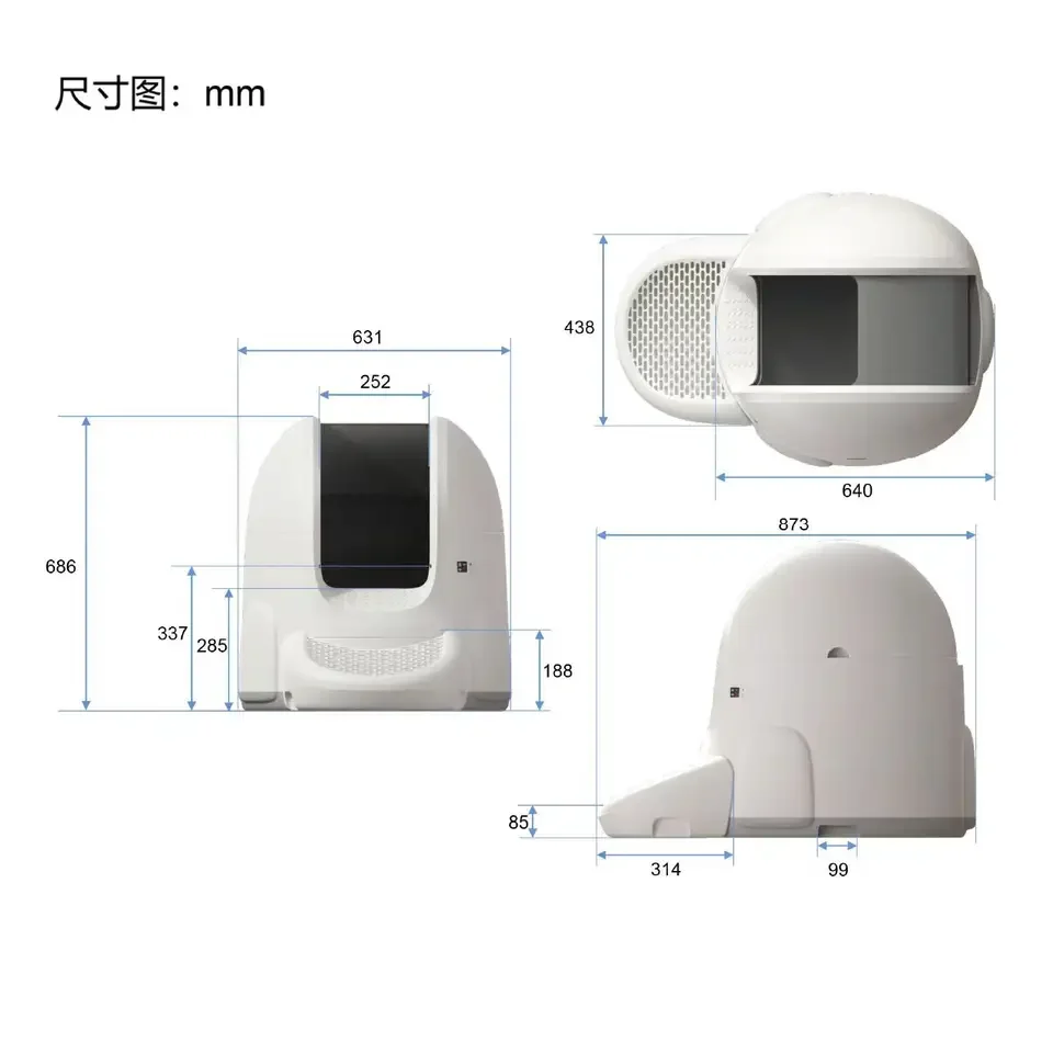 Hot new smart cat litter box App control large capacity automatic cat toilet low noise self-cleaning cat litter box