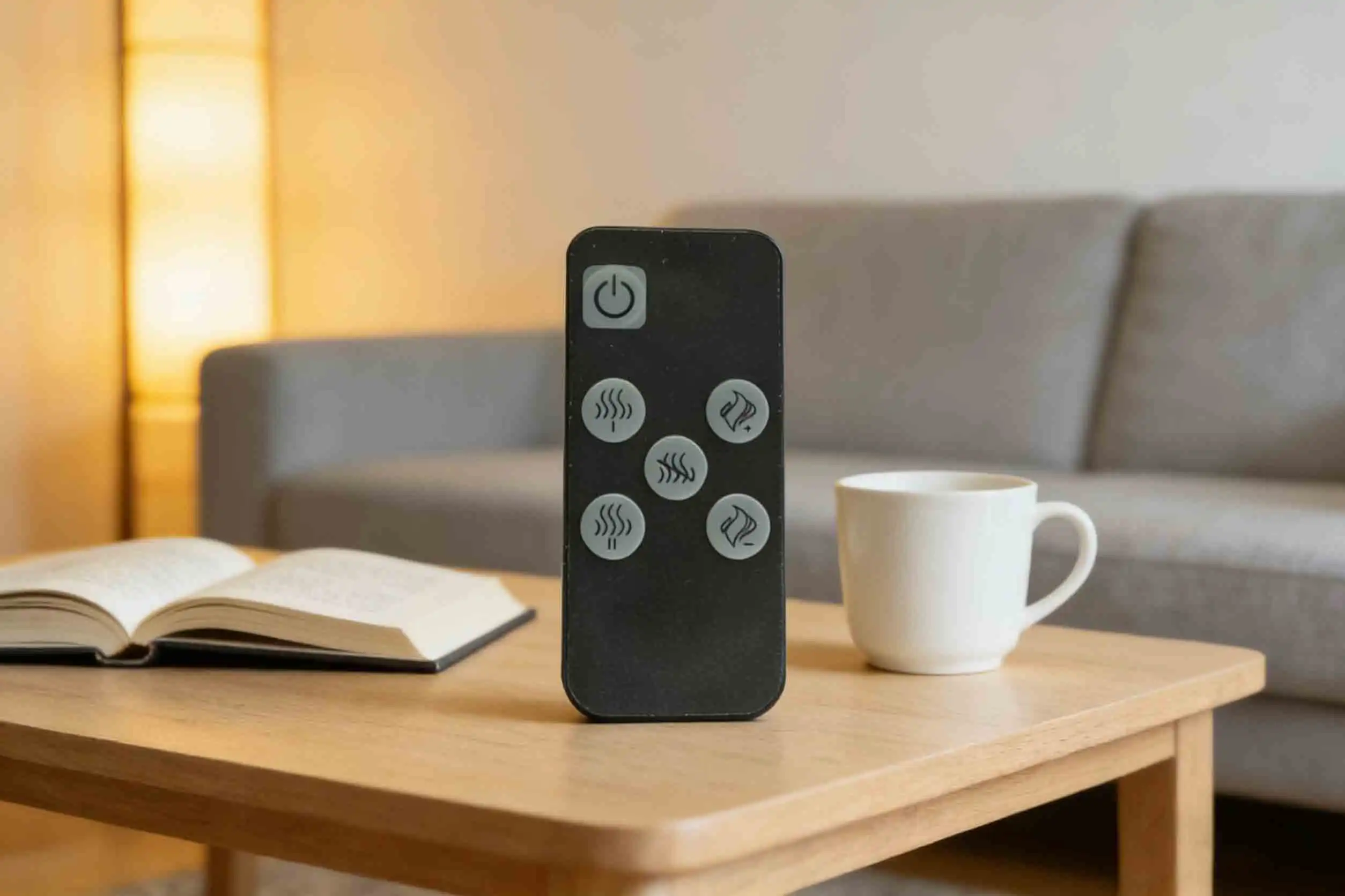 Remote Control Compatible for Focal Point Ebony Black Remote Control Wall-Mounted Electric Fire E1790G & Ebony LED Electric
