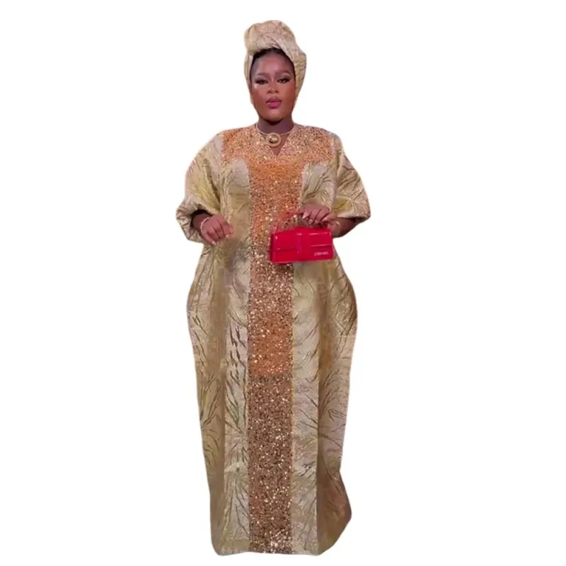 

Abayas For Women Dubai Luxury Sequin African Muslim Fashion Evening Party Dresses Kaftan Boubou Robe Djellaba Femme 2025
