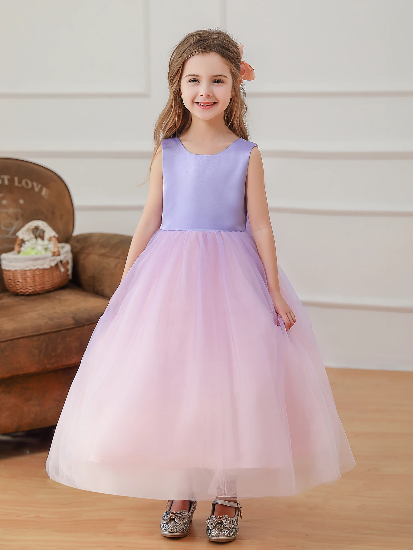 purple dress for 11 year girl Pitira Kids Summer Tween Girls Elegant Halter Dress,Flower Girl Wedding Party Gown Formal Dresses For Farewell Grade 7 Gowns Prom 11 Years Old