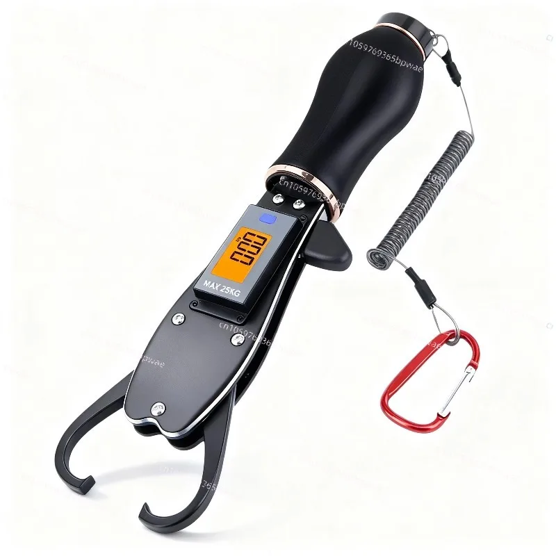 Scale with Built-in Fish Gripper Stainless Steel Multifunctional Portable High-precision Electronic Weighing Clamp for Fishing