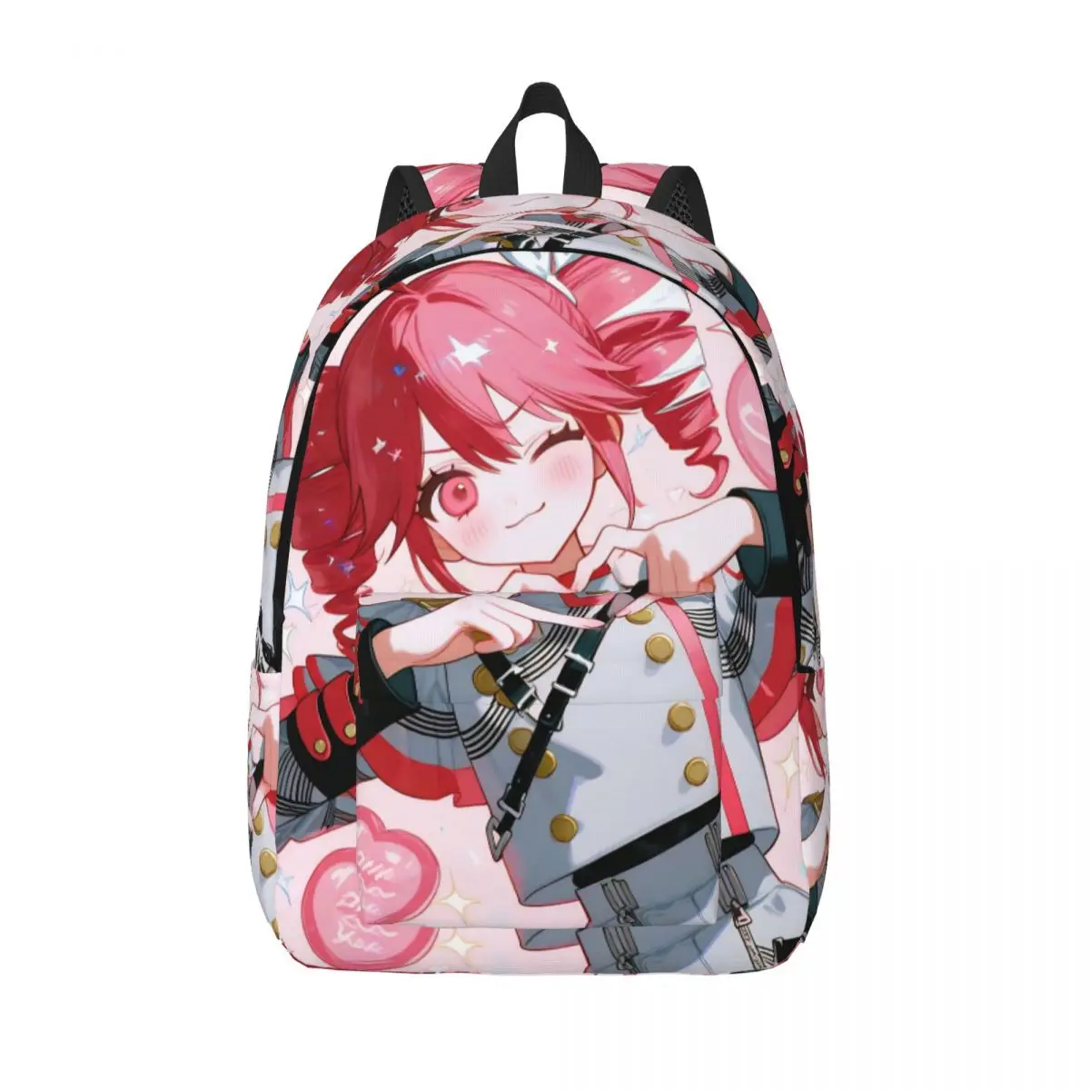 

Kasane Teto Backpack Elementary High College School Student Cartoon Vtuber Book Bags Teens Canvas Daypack Durable