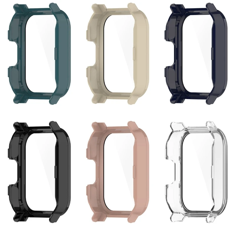 Full Coverage Frame Shell Tempered Glass + Screen Protector Case Cover For Haylou Watch 2 LS02 SmartWatch Protective Case