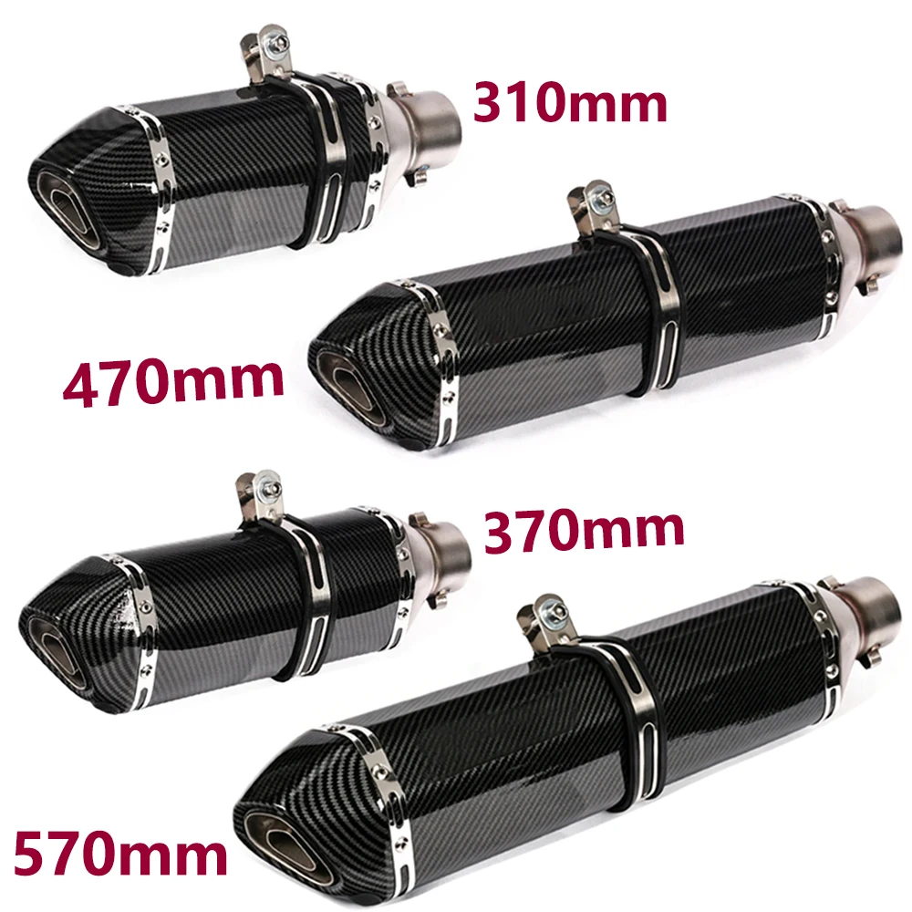 Universeller 51mm Langlebiger Bestseller Direktvertrieb Motorrad-Auspuff Schalldämpfer 310mm 370mm 470mm 570mm