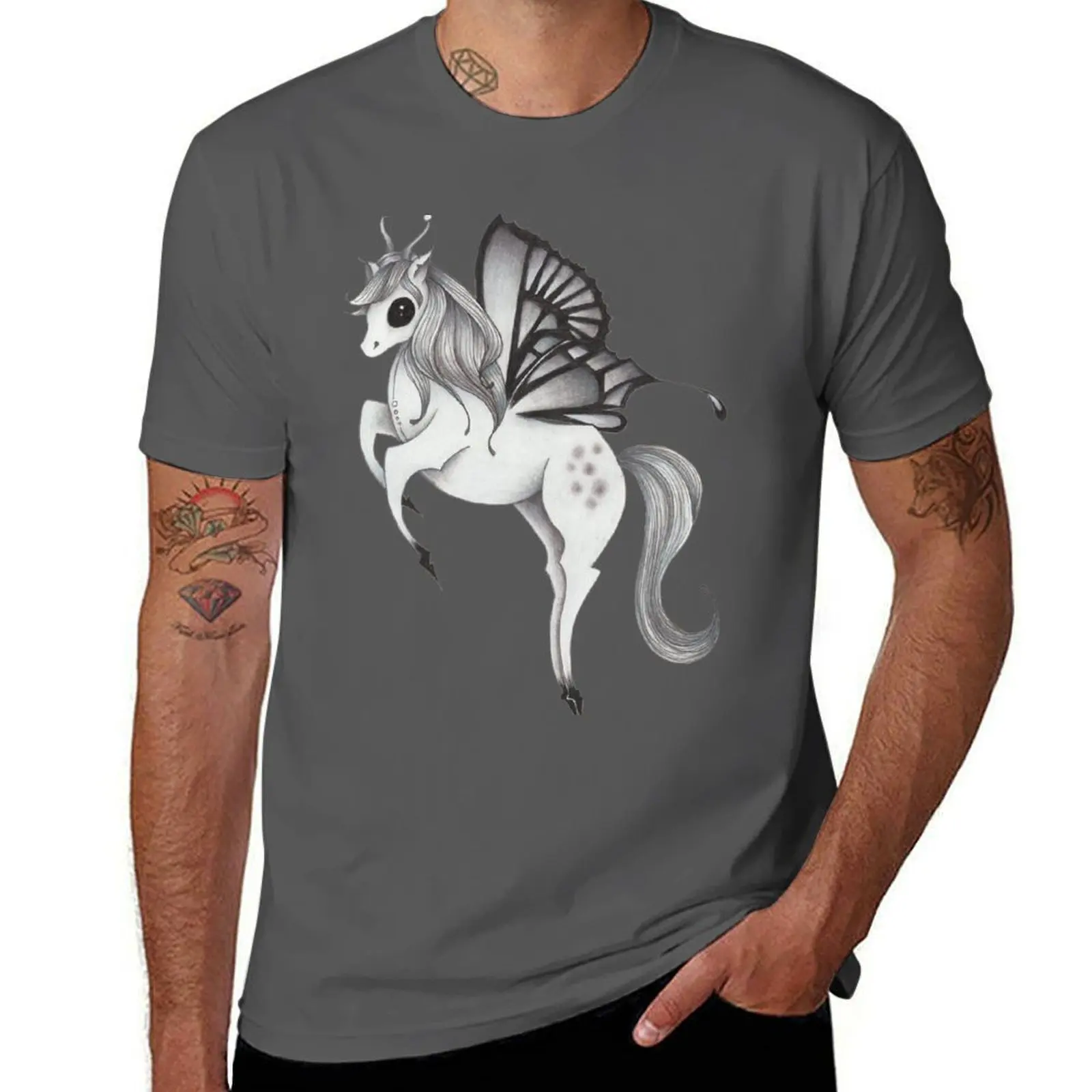 

Tiptoe Butterfly Pegasus T-Shirt t shirts for man pack cotton cotton t shirt man T-Shirt