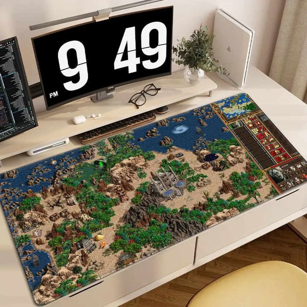 

Heroes of Might and Magic 3 Map Art Mouse Pad XXL Rubber Non-slip Mousepad Keyboard Pads Gaming Accessories Mouse Mat 900x400mm