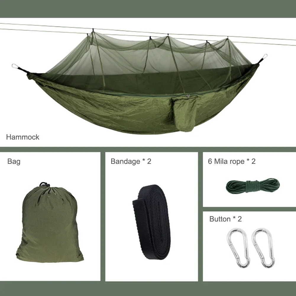 1/2Person Lightweight Camping Hammock Tent Awning Rain Fly Tarp Waterproof Mosquito Net Hammock Canopy 210T Nylon Hammocks