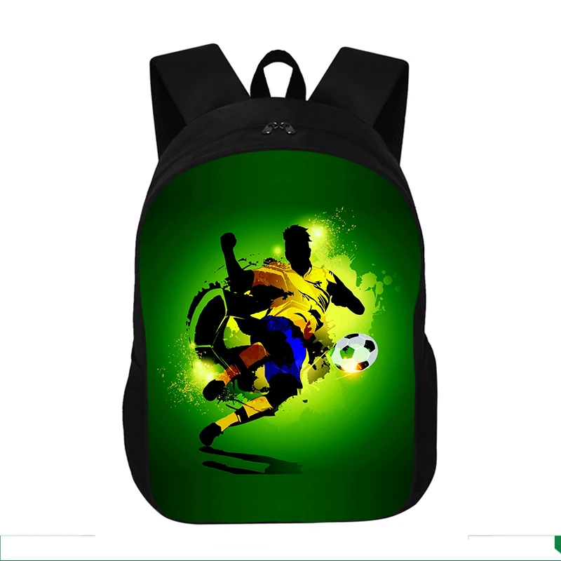 Mochila escolar con estampado de fútbol para niños y niñas, bolsa de ordenador de almacenamiento de gran capacidad, hermosos regalos