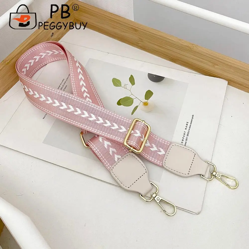 Women Shoulder Bag Strap Wide 4cm Jacquard Shoulder Strap Adjustable Jacquard Embroidered Straps for Changing DIY Accessories