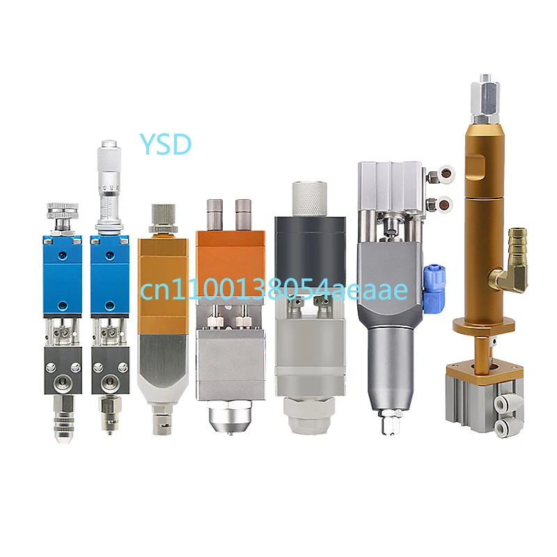

Pneumatic double-liquid, needle-type, back-suction alcohol and spray valves for dispensing.