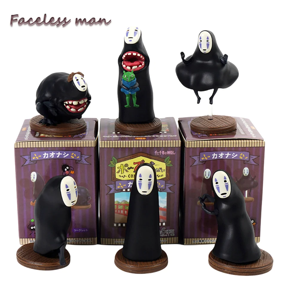 Thousand And Chihiro Faceless Man Motherland Version Car Cafe Cake Decoration Blind Box Doll Hand Model Decoration Gift