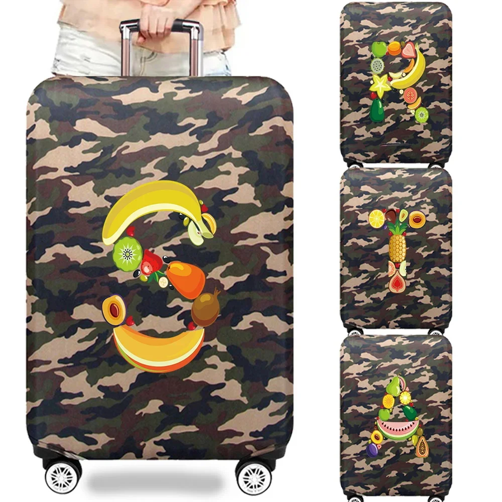 Camouflage Wear-resistant Fabric Dust-proof Waterproof Cover 18-32 Inch Suitcase Cover Letter Series