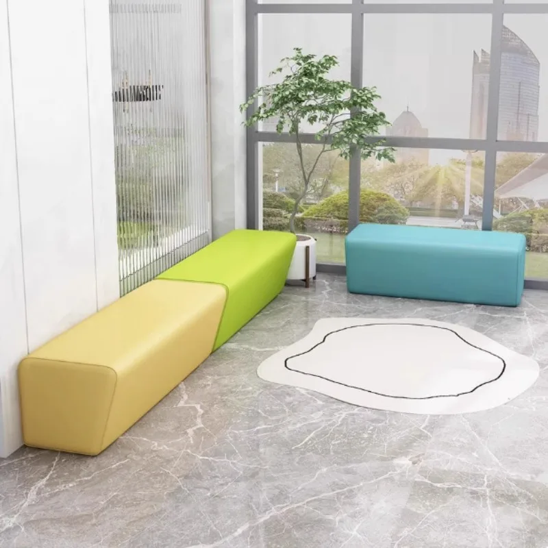 Shoe changing stool long strip sofa stool combination stacking stool y