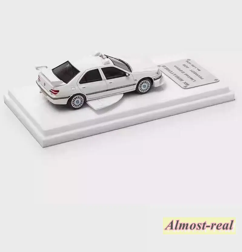 MK 1/64 For Peugeot Taxi 406 407 Car Model Alloy Diecast Ornaments Toys Boys Birthday Gifts Hobby Display Collection White