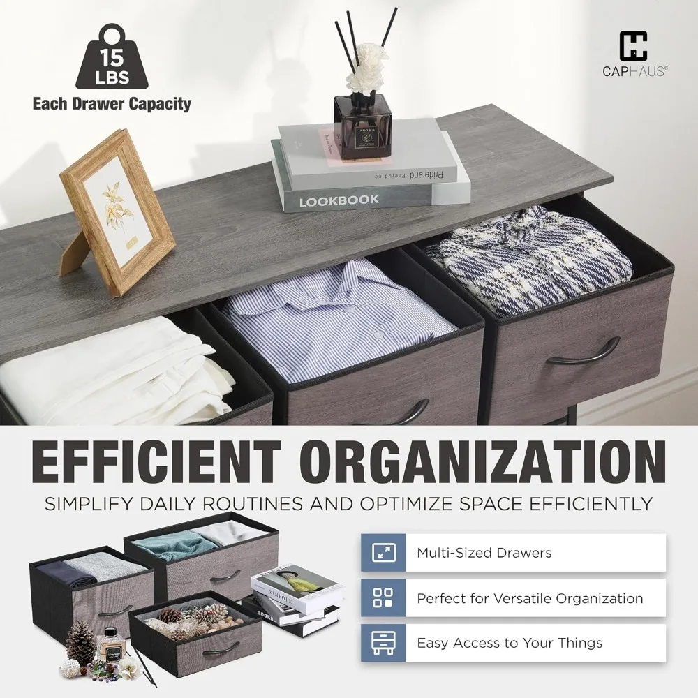 وحدة تخزين الغسيل مع 9 صناديق قماش، منظم فرز، خزانة ذات أدراج، سطح لوحة P2 وقماش، حل موفر للمساحة #6