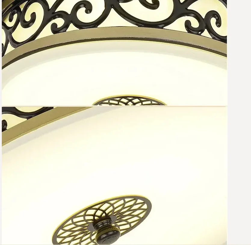 

Porch Bedroom Square Shape American Style Ceiling Lamp Balcony Round Living House Retro Rustic Style LED Ceiling Luminaries