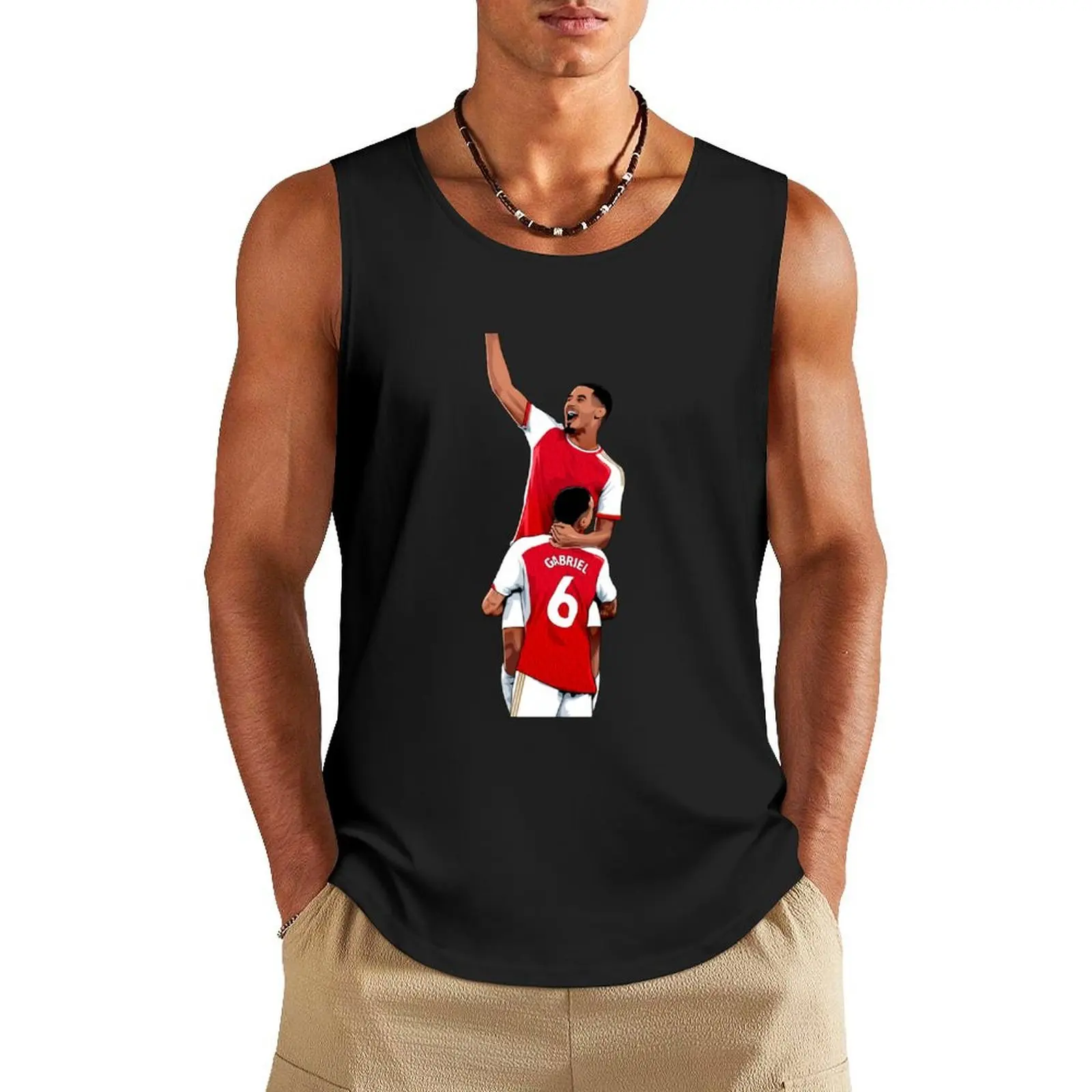 

Saliba & Gabriel Arsenal Tank Top summer clothes for men tops Men's t-shirts Men's t shirt