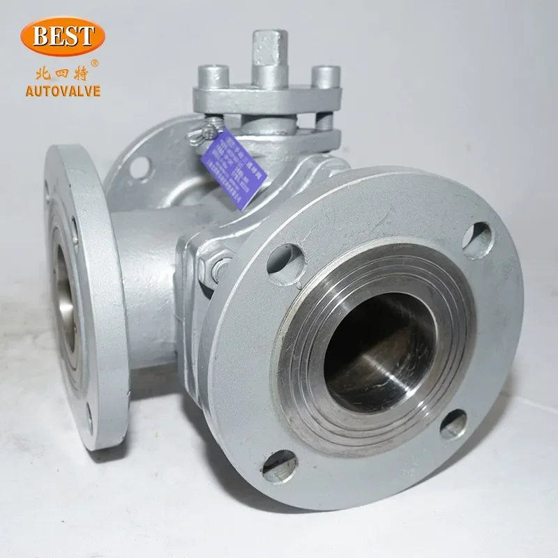 Q4231-C stainless steel ANSI 150LB 304 316 JIS 10K 1.6mpa WCB 3Way T Type Carbon Steel Flange Ball Valve