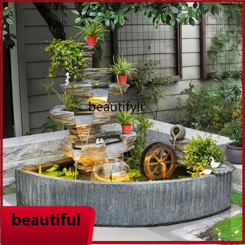 

F132 Courtyard Outdoor Garden Courtyard Lucky Large Rockery Fountain Landscape Ornament