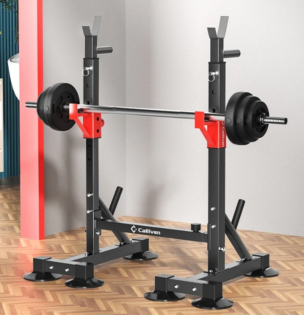 Bench bench home squat rack indoor fitness equipment men\'s barbell rack width adjustable bench bench bench.