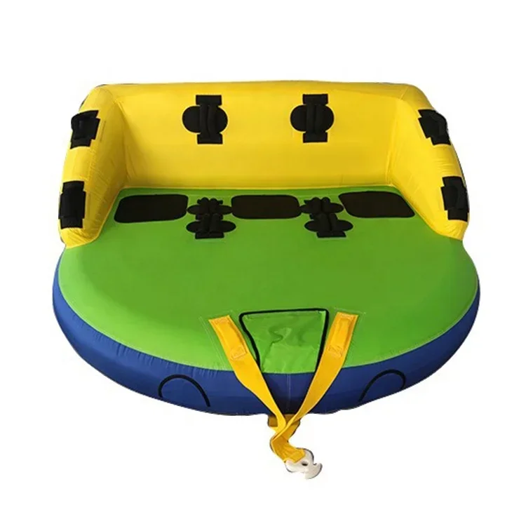 2024 New 3 Person Riders Water Sport PVC Inflatable Towable Sofa Water Tube Outdoor Reaction Equipment