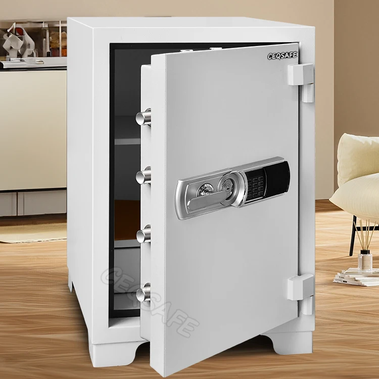 CEQSAFE Factory Direct Sales Biometric Jewelry Deposit Safes Box Heavy Home Metal Money Fireproof Safe Box